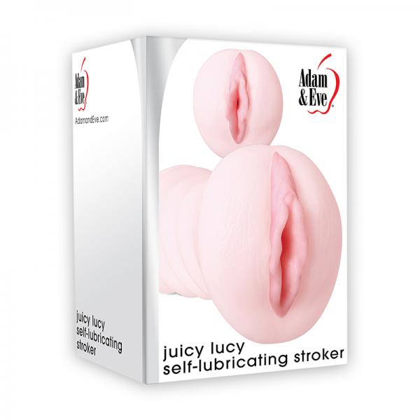 juicey lucy self lubricating stroker adam & eve sex toy pink front